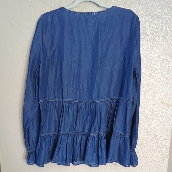 4x1 Boho Bundle Tops, Lucky Brand Multicolor Floral Blouse, See Description - Picture 9 of 16